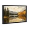 Stupell Industries Peaceful Autumn River Scenery Floating Frame, design by Petal Prints Design
